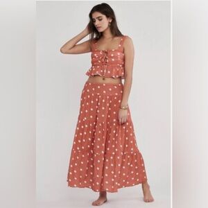 Jen's Pirate Booty Technicolor Aida Polka Dot 100% Cotton Skirt Set Size XS